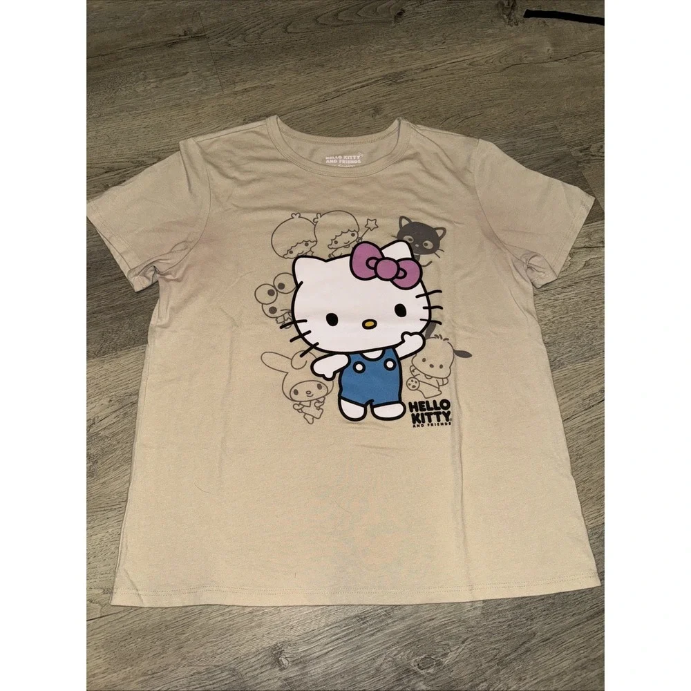 Hello Kitty and Friends Shirt Womens Short Sleeve Novelty Cartoon Size Medium - Picture 1 of 5
